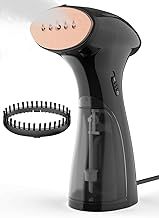 Clothes Steamer Handheld 1600W, Steamer Clothing 25g Jet Steam Rate for Home Travel, Portable Garment Steamer Iron Removes Wrinkle and Odours with Detachable Water Tank, GY2000, Black