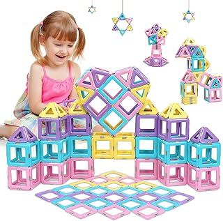 Magnetic Tiles Building Blocks Toys Gifts for 3 4 5 6 7+ Year Old Boys Girls, Kids Learning Development Construction Set, Christmas Birthday Gift Age 3-8 Toddlers, 36 pcs Set (Multicolored)