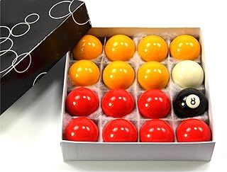 48mm ECONOMY RED & YELLOW POOL Ball Set – 1 7/8Inch (48mm) - 16 Balls