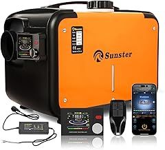 Diesel Air Heater 8KW, All in One 12V&24V&110-240V, night Parking Heater with NEW LCD, Remote &APP Control AC-DC Power Adapter，Fast Heating for campervan RV Bus Car Trailer garden tents