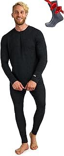 Merino.tech Merino Wool Base Layer Men Set - Merino Thermal Underwear Mens Top and Bottom Lightweight, Midweight, Heavyweight