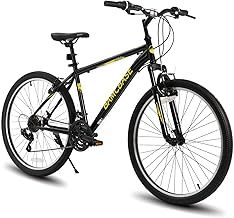 Hiland 26 27.5 29 Inch Mountain Bike, Mens Womens MTB with 21 Speeds, High-Tensile Steel Frame, V Brake, Hardtail Bicycle for Adults