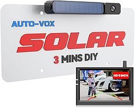 Solar Wireless Reversing Camera Kit, 3 Mins Easy Install Reverse Camera with HD Night Vision, Stable Digital Signal, IP69K Waterproof Reversing Camera Wireless for Car, Vans, Motorhome, Truck