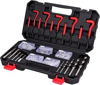 LncBoc Metric Thread Repair Tool Kit: 131PCS Thread Repair Kit HSS Drill Helicoil Repair Kit Metric M5 M6 M8 M10 M12 Stainless Steel Tap Drill