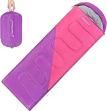 Clostnature Sleeping Bag for Adults and Kids - Compact Lightweight Sleeping Bag, 4 Season Ultralight Camping Sleeping Bag for Summer, Winter, Children, Girls, Boys - Storage Sack Included(Left Zipper)
