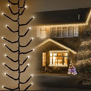 ANSIO® Christmas Lights 2000 LED 24m/78ft Cluster Christmas Tree Lights for Indoor & Outdoor Warm White Decorations Fairy Lights with Timer for Xmas Garden Bedroom & Party | Mains Powered Green Cable…