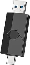 Vansuny 128GB 2 in 1 USB C Stick USB 3.0 Flash Drive Retractable USB Type-C Memory Stick USB C and A Thumb Drive for iPhone 15 iPad Pro Android Smartphone Laptop PC