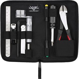 Fender Custom Shop Guitar Tool Kit, Comprehensive Maintenance Set for Acoustic and Electric Guitars and Basses, with Polyester Storage Pouch and Setup Guide