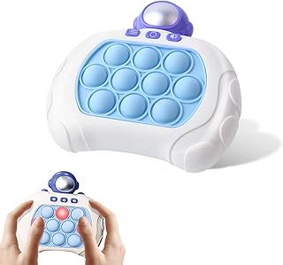 Pocket Games for Kids 4 Modes Quick Fast Push 13Keys Game Light Up Pop It 200 Level Game Sensory Toys for Autism, Handheld Games with Screwdriver for 3+ Year Old Boys/Girls