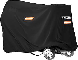Waterproof Cover for Mobility Scooter,Heavy Duty 210D Oxford Fabric,Mobility Scooter Cover Waterproof Outdoor,UV Protection for Outside Storage,Windproof Buckle and Elastic Hem,67"x24"x46"