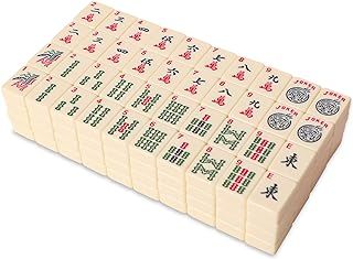 GUSTARIA Set of American Mahjong Tiles, 166 Ivory Color Mah Jongg Pieces (1.2'', Tiles Only Set)