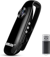 BOBLOV 007 Small Body Cameras, 1080P Portable Pocket Tiny Body Cams with Back Clip, User-Friendly Mini Camera Bodycams, Loop Recording for Bike/Pet/Home/Proof/Personal Safety (No Card Style)