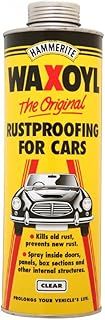 Hammerite Waxoyl Car Underseal and Rust Protection. The Original Rustproofing for Cars, Rust Inhibitor and Rust Converter for Classic Car Care. Waxoyl Clear 1Ltr Schutz Can