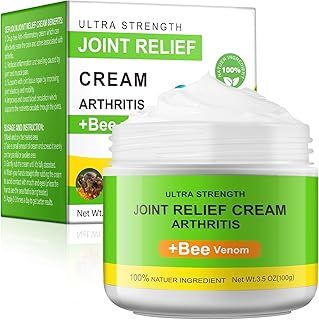 Tioueo Bee Venom Cream for Arthritis 100g,Joint Pain Relief, Anti-Inflammatory Bee Venom Gel for Muscles, Legs, Neck, Back, Hands & Feet, Bee Venom Massage Cream for Muscle Recovery & Swelling Relief