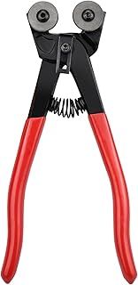 Mosaic Tool Plier Tile Nippers Carbide Tile Snippers Wheeled Glass Ceramic Tile Cutting Pliers Professional 8" Tile Cutter with Two Alloy Cutter Wheel for Trim Work on Flooring Walls