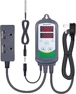 Inkbird ITC-308S Temperature Controller Digital Thermostat Controller with 1.97 Inches Replacement NTC Probe for Heating and Cooling