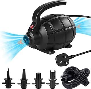 Electric Air Pump Inflatable Pump, 600W High Power Electric Pump for Air Inflator Deflator, Quick Inflate 4 Sizes Nozzle for Air Mat Paddling Pool Beach Toys Air Bed Mattress Paddling Pool