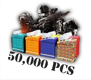 50000 Pcs Refill Ammo, 7-8mm Gel Bullets for Gel Blaster Gun, Gel Blasters Ammo Gel Blasters Gun Refill Bullets, Gel Ball Blaster, Electric Gel Ball Gun, Gel Gun Ammo.