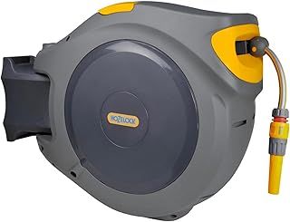 HOZELOCK - Auto Reel Wall-mounted 40m: Easy to Install, Child-lock, Auto-rewind, Ready-to-use with Nozzle, Fittings, Hozelock Hose and Accessories Included 5 Year Guarantee* [2595R8000]