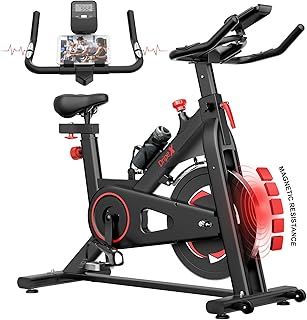 Dripex Exercise Bike for Home Use,Super Quiet Magnetic Resistance Indoor Cycling Stationary Bike With LCD Momitor & Tablet Holder, Gym Bike for Home Training Cardio,150kg Capacity