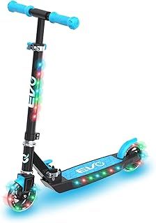 Light Blast Light Up 2 Wheeled Scooter | Kids Push Scooter With Adjustable Handle Height | Easy Fold Mechanism Kick Scooter For Boys And Girls| Kick Scooter For Kids Ages 5-12