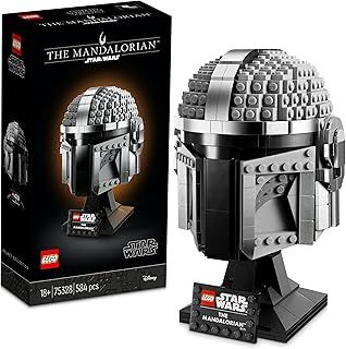 LEGO Star Wars The Mandalorian Helmet Model Building Kit, Collectible Display Set for Adults, Gift Idea for Men, Women, Him or Her 75328