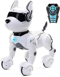 Top Race Remote Control Robot Dog Toy for Kids, Interactive & Smart Dancing to Beat Puppy Robot, Act Like Real Dogs, Gift Toy For Girls & Boys Ages 2,3,4,5,6,7,8,9,10 Years
