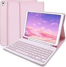 iPad Keyboard Case 9.7 2018 (6th Gen)/9.7 2017 (5th Gen)/iPad Pro 9.7/iPad Air 2/iPad Air 1, iPad Air 2 Case with Wireless Bluetooth Keyboard and Pencil Holder, Keyboard Case for iPad 9.7