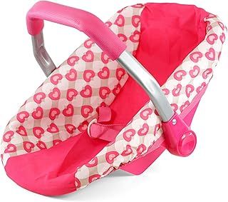 Bibi Doll Baby Doll Car Seat Toy & Baby Doll Carrier In Pink - Dolls Car Seat Adjustable Handle Baby Doll Accessories