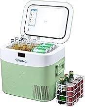 BINGI Portable Car Fridge Freezer 22L, 12V/24V DC & 100-240V AC Dual Power, -18℃ to 15℃ Adjustable Car Refrigerator, Cooler Box for Camping Campervan, Travel, RV, Truck, Picnic, Boat