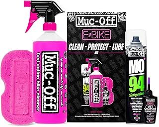 Muc-Off eBike Clean, Protect & Lube Kit - Bike Cleaning Kit, Cleaning Bundle for Electric Bikes - Set Includes Bike Cleaner and Chain Lube