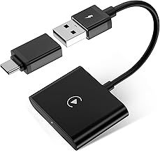 Wireless Carplay Adapter UK for Apple Devices, Convert Wired CarPlay to Wireless Control Dongle for iPhone, Carplay Wireless Adapter Compatible with iPhone iOS 10+ & Cars from 2017