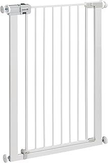 Safety 1st Easy Close Extra Tall Metal Gate, Baby Stair Gate Pressure Fit, 73-80cm (max. 94cm), Extra Tall Gate (91cm), Easy-Closing Baby Safety Gate, No-Screw Installation (No Drilling), White