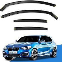 EdgeVisors Wind Deflectors | Fits: BMW 1 Series F20 (2011-2019) 5 Door Hatchback 4pc Set | In-Channel Rain Guards for Wind, Rain & Sun Protection, Easy Installation - Tinted