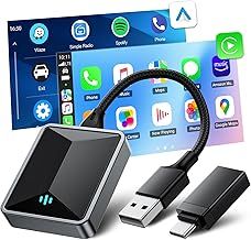 LAMTTO Wireless Carplay & Android Auto Wireless Adapter, 2-IN-1 CarPlay Wireless Stick Converts Wired to Wireless Carplay Dongle, 5.8GHz, Plug & Play,Wireless CarPlay Adapter for iOS 10+ & Android 11+