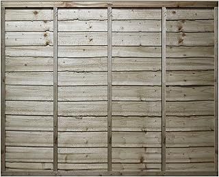 Premier Garden Supplies Lap Fence Panel Width: 6ft (183cm) x Height: 5ft (150cm) Heavy Duty Wooden Waney Larch Pressure Treated (Tanalised) Garden Fence Panel (W: 1830mm x H: 1500mm)