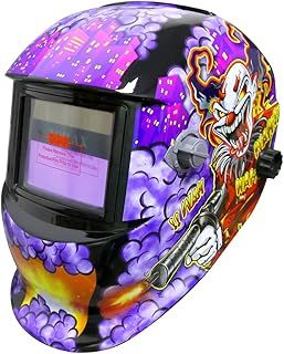 Zorax Auto Darking Welding Helmet (Joker), Large View, Solar & Battery Powered, Grinding Function, DIN9~13 Shade, Safety Gear