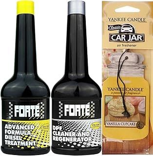 FORTE ADVANCED DIESEL TREATMENT & DPF CLEANER AND REGENERATOR -Fuel System Cleaner Twin Pack + Free Car Air Freshner