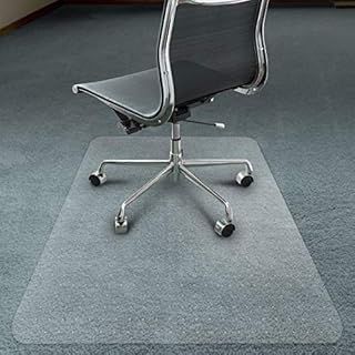 PVC Office Floor Protector - Unrolled Chair Mat Suitable for Hard and Wooden Floors - Non Slip - 90cm x 120cm - Made in the UK