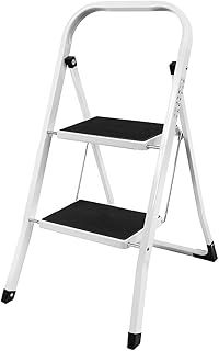 2-Step Steel Portable Folding Heavy Duty Anti Slip Step Ladder For DIY and Gardening, 150 KG Max Capacity