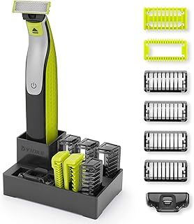 Shaver Stand with Guide Comb Body Skin for OBlade & O Blade Pro QP2520 QP2530 QP2620 QP2630 Face Hair Clippers Beard Trimmer Replacement Pack Kit (6PC+ Stand)