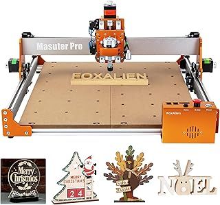 FoxAlien Masuter Pro CNC Router Machine, 40x40cm Upgraded 3-Axis All-Metal Engraving Milling Machine for Wood Acrylic MDF Nylon Carving Cutting