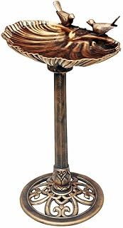 Kingfisher Bronze Effect Plastic Bird Bath