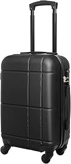 Cabin Suitcase Ryanair Cabin Bags 55 x 35 x 20cm Lightweight Carry on Suitcase with Lock 20 inch Hard Shell Small Carry on Suitcase with Wheels British Airways, Virgin Atlantic, Emirates Black