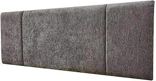 Turin Fabric Portobello Headboard 4ft6 Double Size - Choice of 6 Colours (GREY)