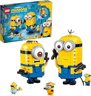 LEGO 75551 Minions Brick-Built Minions and Their Lair Building Toy, Gift Idea for Boys and Girls Display Models with Stuart, Kevin & Bob Figures