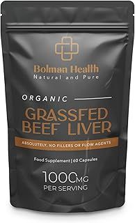 Grass Fed Beef Liver | 30 Day Supply | 60 Capsules | Supports Energy Production | Supports Immune Function | GMO Free | Made in The UK