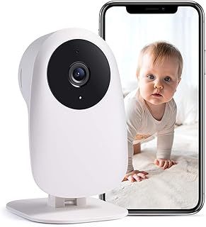 Nooie Baby Monitor WiFi, 2K Baby Monitor with Camera and Night Vision Video Baby monitor, Baby Camera with Motion/Sound Detection, Remote APP Control, Two Way Audio, Work with Alexa, Cloud/SD Storage