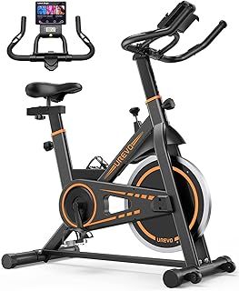 UREVO 10kg Flywheel Indoor Exercise Bikes for Home Use with 260LBS Weight Capacity, Cycling Stationary Bike Fitness for Home Training with Comfortable Seat
