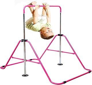 Expandable Gymnastics Bars Junior Training Bar Adjustable Height Gymnastic Horizontal Bars Children Folding Training Monkey Bars Child Gym Climbing Tower Kip Balance Bar for Kids